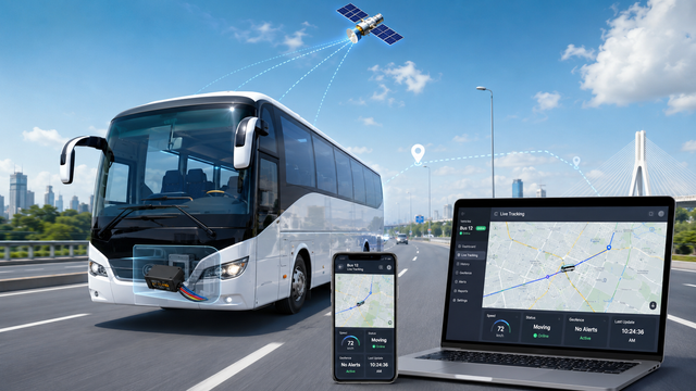 GPS tracking for buses and commercial passenger vehicles